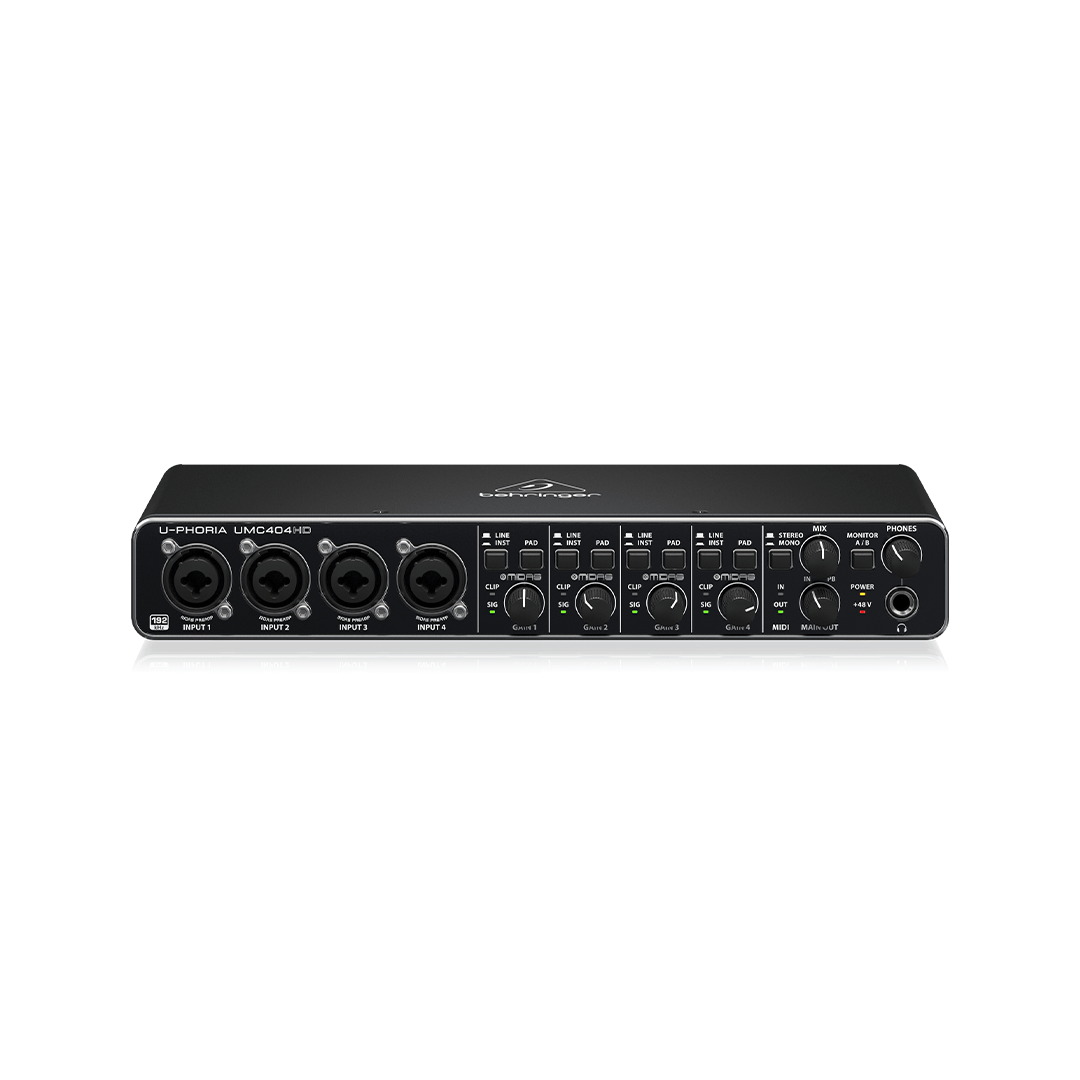 Interface Audio USB/MIDI 4x4 24 bits/192 kHz Behringer UMC404HD