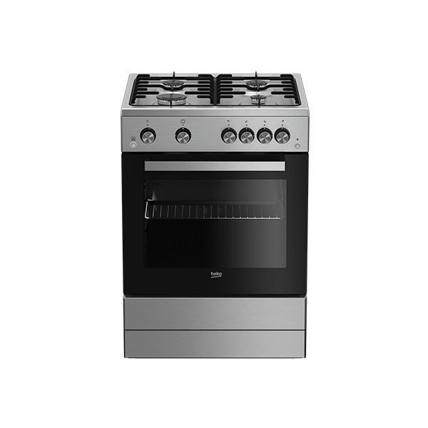 Cuisinière 4 Feux à Gaz Beko FSGT62111GXL