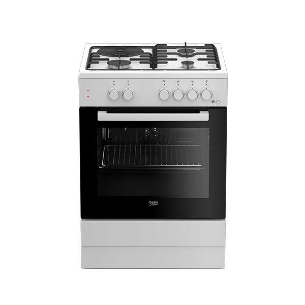 Cuisinière Combinée 4 Feux (3 à Gaz , 1 Électrique) Beko FSS63010DW