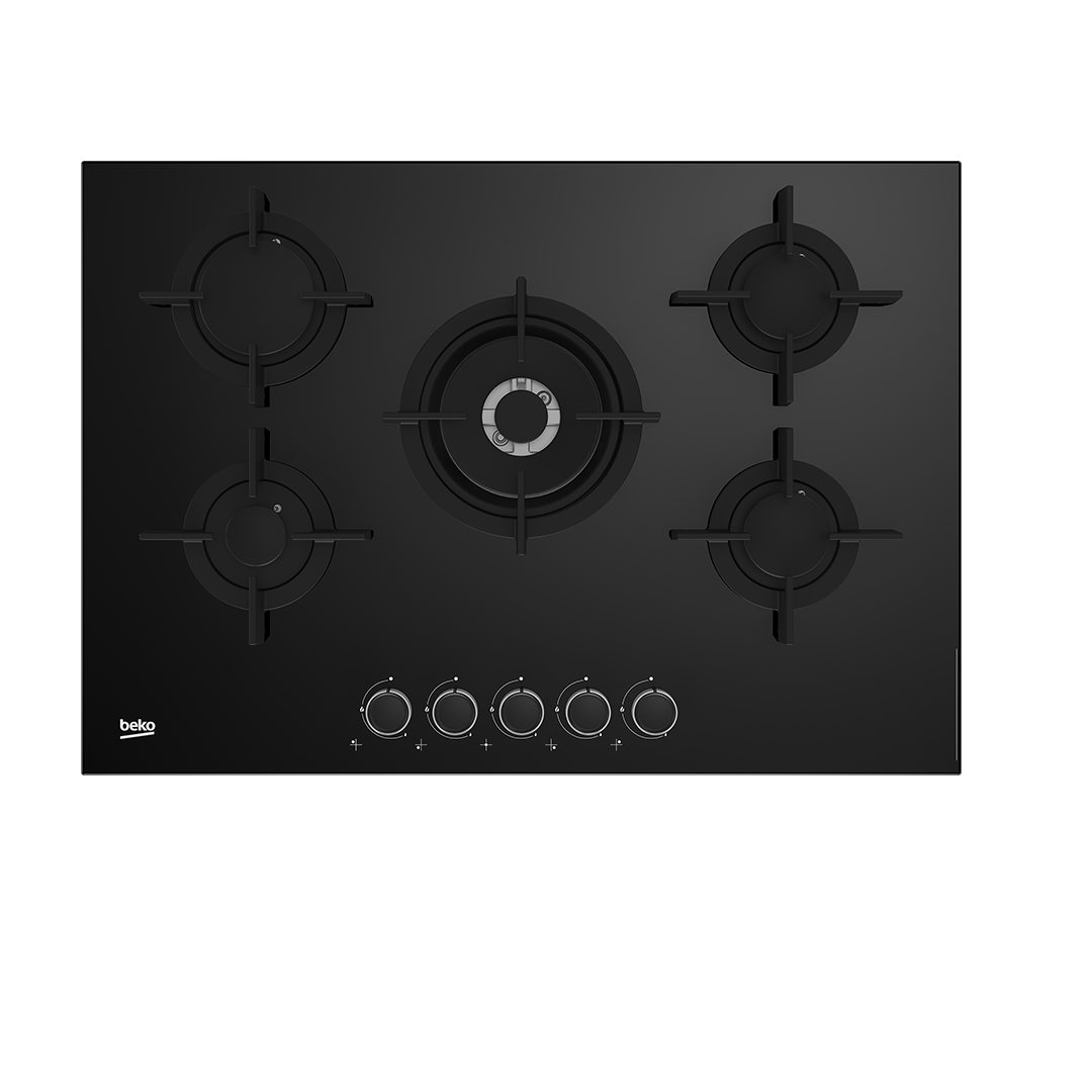 Plaque de Cuisson Encastrable 5 Feux (4 à Gaz, 1 Wok) Beko HILW75222SL