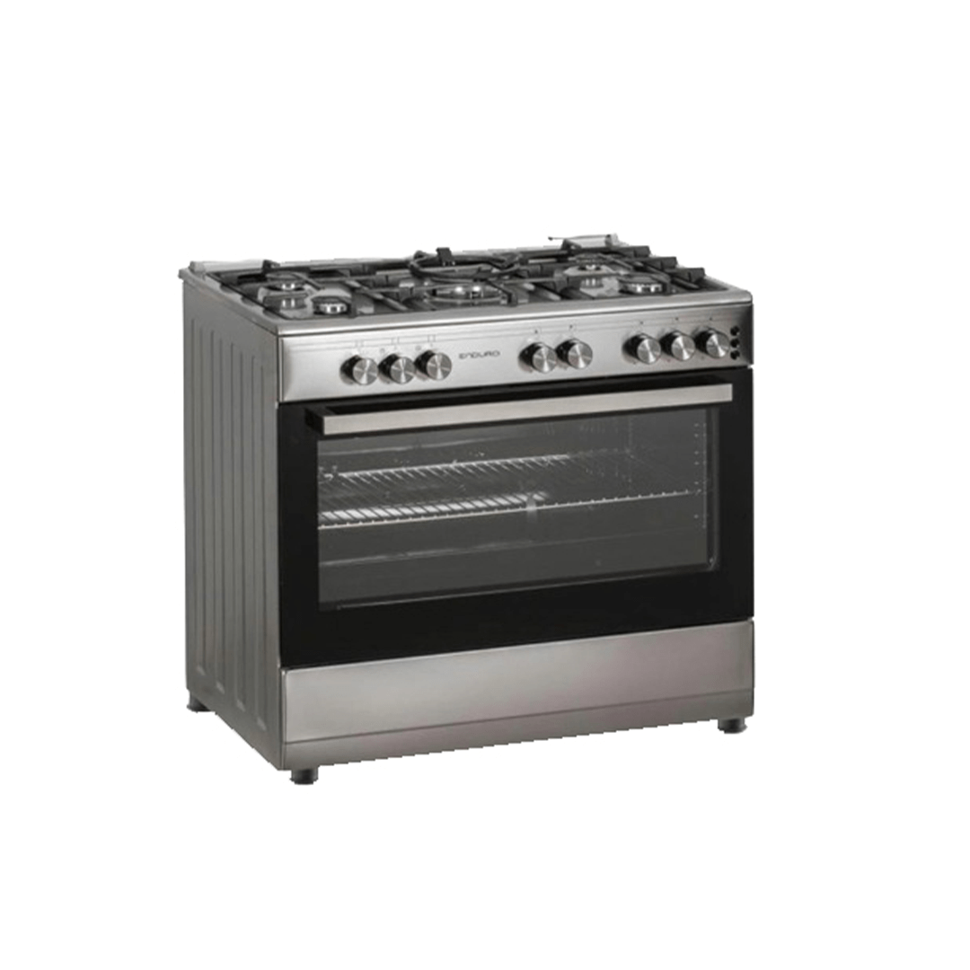 Cuisinière 5 Feux 90x60 Gaz Full Option Silver ENDURO CK90X60S