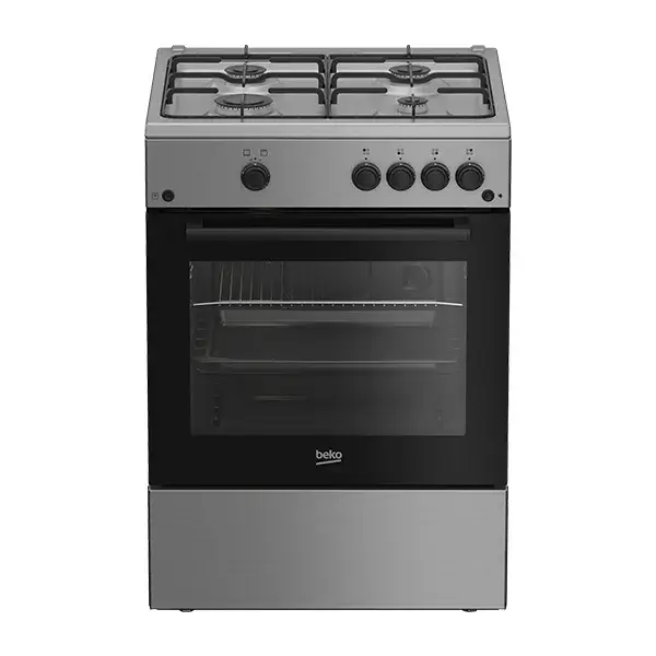 Cuisinière4 Feux a Gaz 60 cm autonome avec four intégré BEKO FBG62010XDL