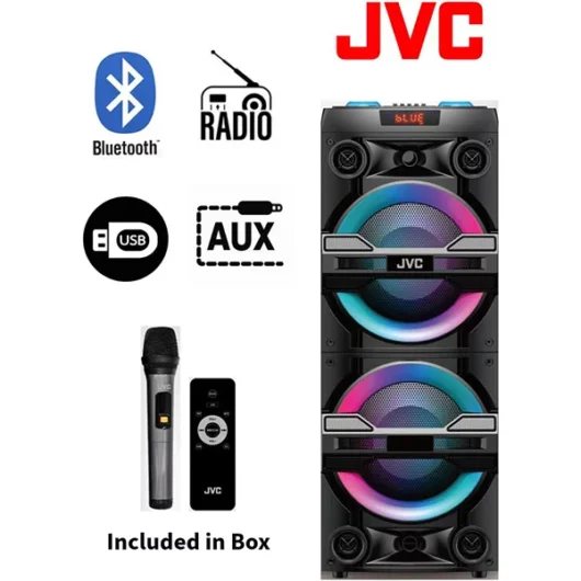 JVC XS-N6113PB – Enceinte de fête Bluetooth LED 100W